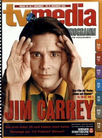 TV Media Programm
Jim Carrey on the cover of the Austrian Magazine TV Media Programm.

Issue: November 7-13, 1998
Keywords: TV Media Programm Magazine Austria 1998