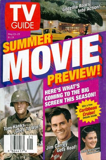 TV Guide
Jim Carrey on the cover of TV Guide.

Issue: May 23 - May 29, 1998 
